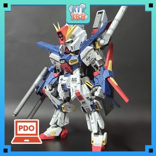 Mô hình giấy anime game robot sd msz-010 zz gundam