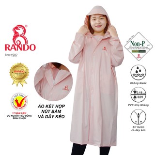 Áo Mưa 1 Người Bít Sườn Thời Trang, RANDO Chính Hãng, Che Kín Hong, Nhựa Cao Cấp Không Thấm Nước