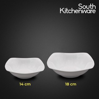 Tô vuông thấp 14cm Misc_Assortment Lys Trắng Ngà sứ tráng men cao cấp Minh Long