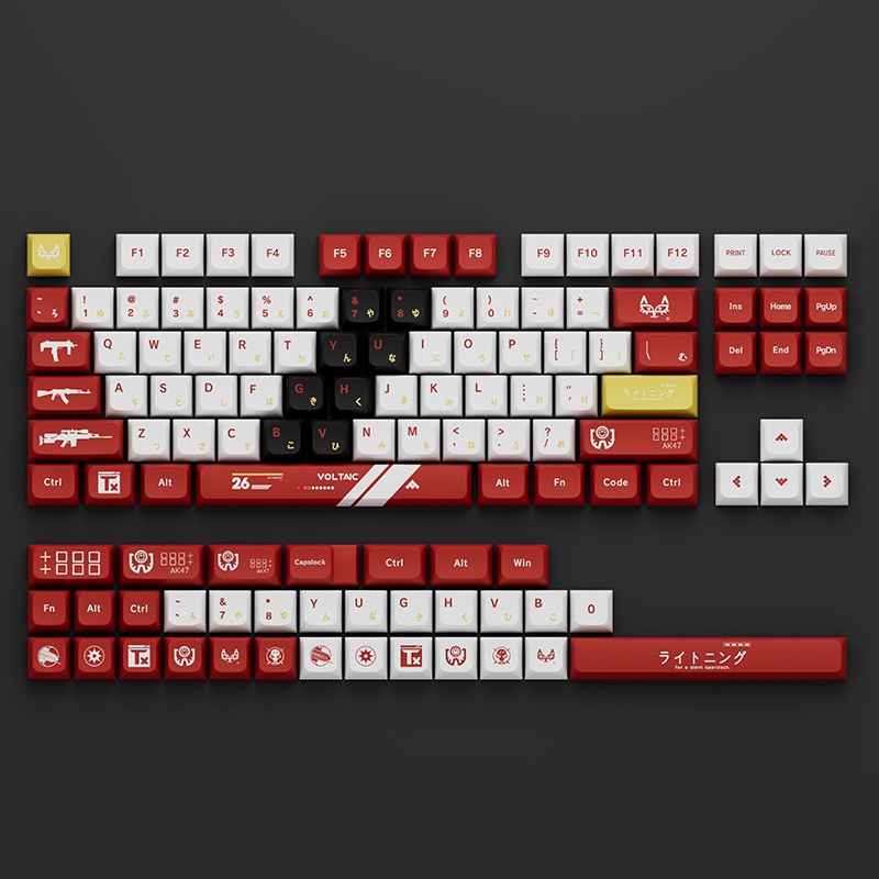 137 Phím Bloodsport Keycaps XDA Profile anime PBT Dye Sub Bàn phím cơ học Keycap