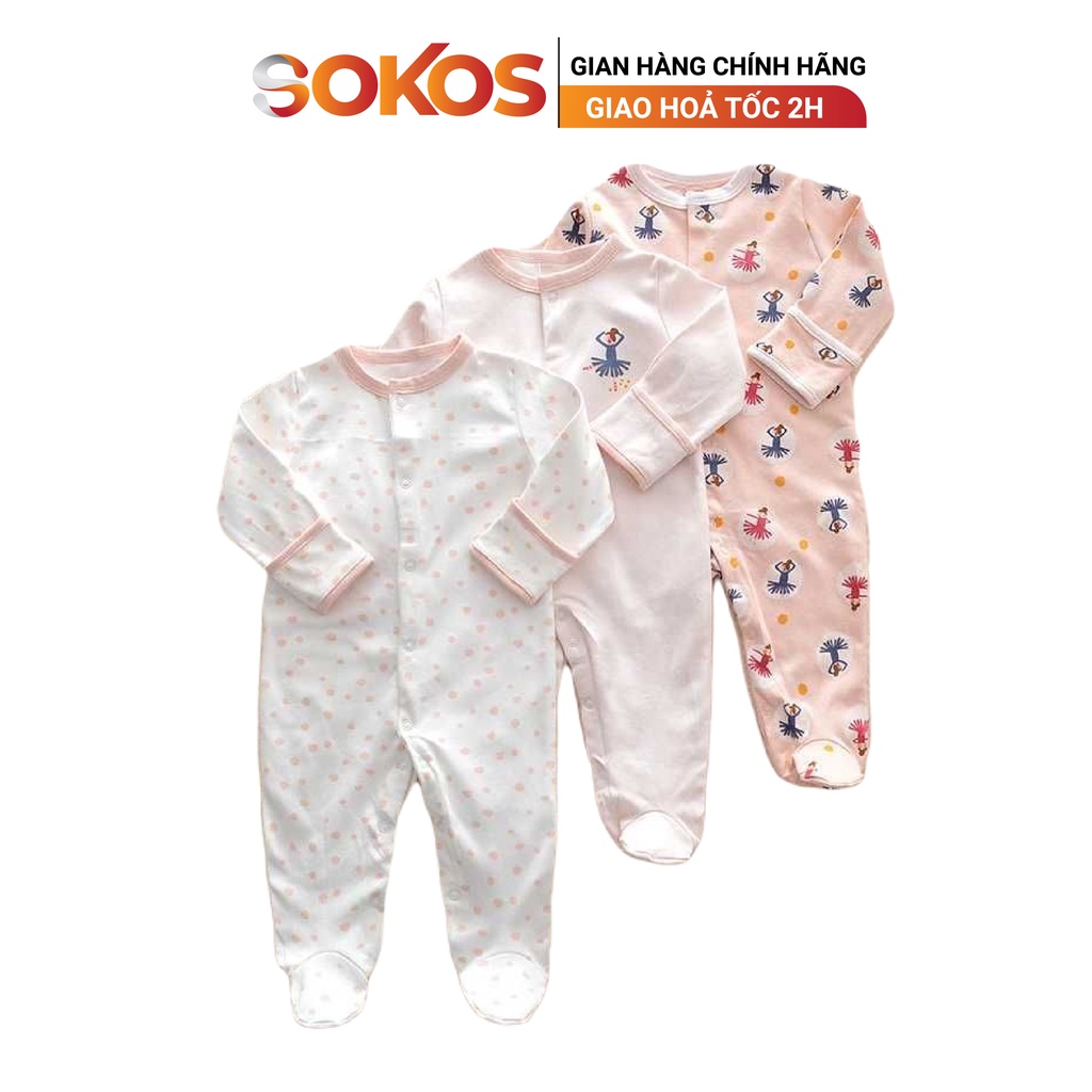Body Cho Bé Mamas&Papas Set 3 Bộ Nguyên Túi Hộp