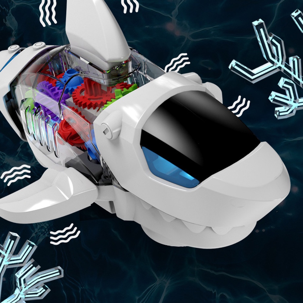 Đồ Chơi Xe Hơi Cá Mập Điện Tử Trong Suốt Phát Nhạc Dành Cho Trẻ Em Làm Quà Giáng Sinh / Halloween