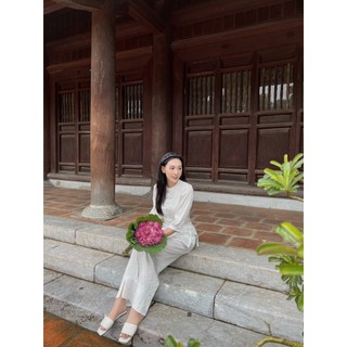 Pháp Phục Khánh An Bộ Bà Ba Đồ bộ đi chùa dành cho nữ , bộ lam đi chùa bà ba tiểu thư lụa gấm dành cho nữ