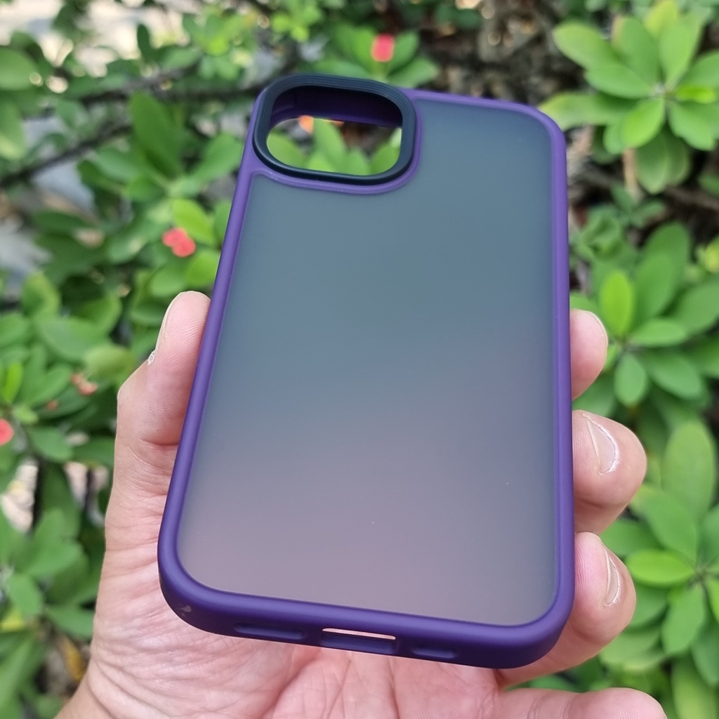 Ốp lưng Likgus nhám viền mầu chống sốc dành cho Iphone 14/Plus/Pro/Promax