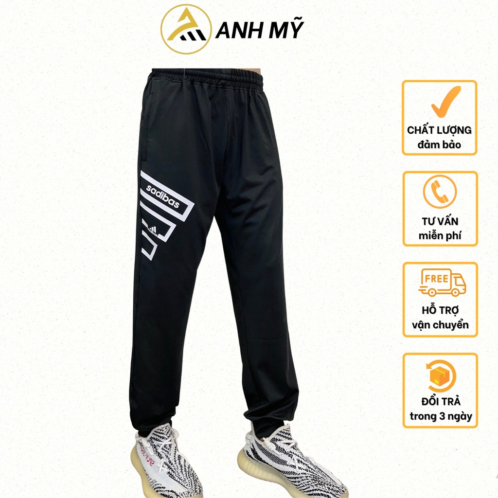 Quần jogger ống rộng ANH MỸ unisex bo chun Basic overszie nam nữ QNI-02