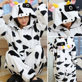  Đồ ngủ liền thân set đồ nữ cute jumpsuit bò sữa dễ thương AS51 