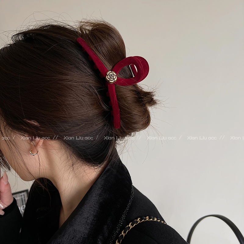 Kẹp Tóc Hình Cá Mập Màu Đen Thời Trang Thu Đông Hàn Quốc Cho Nữ