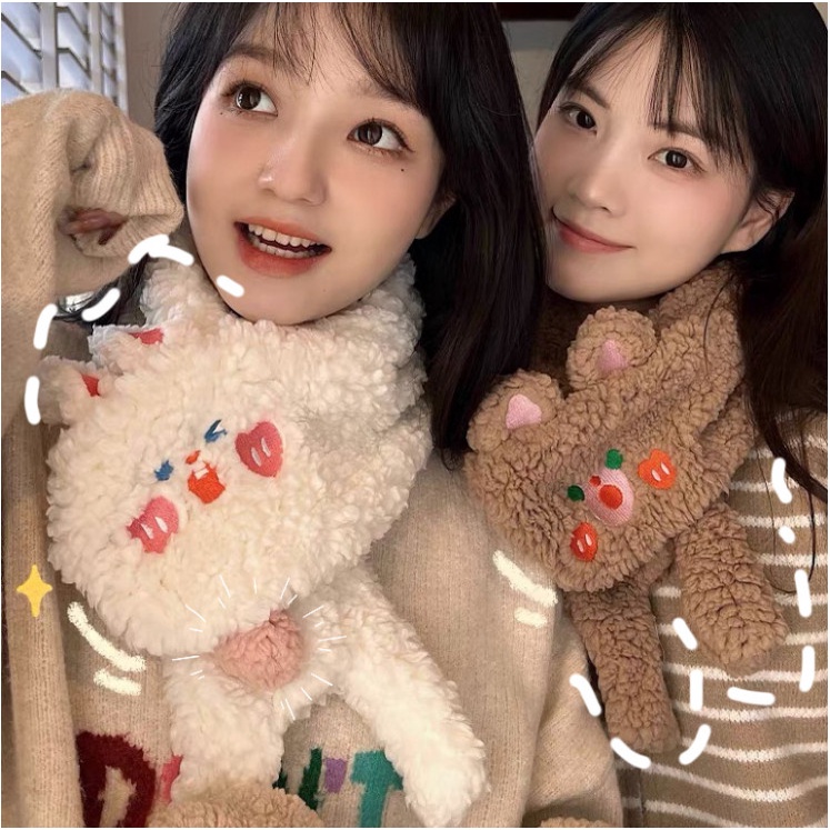 Khăn quàng cổ êm nhẹ bằng lông giữ ấp thời trang nữ học sinh cute đi chơi xinh quà tặng dễ thương giá rẻ sỉ lẻ