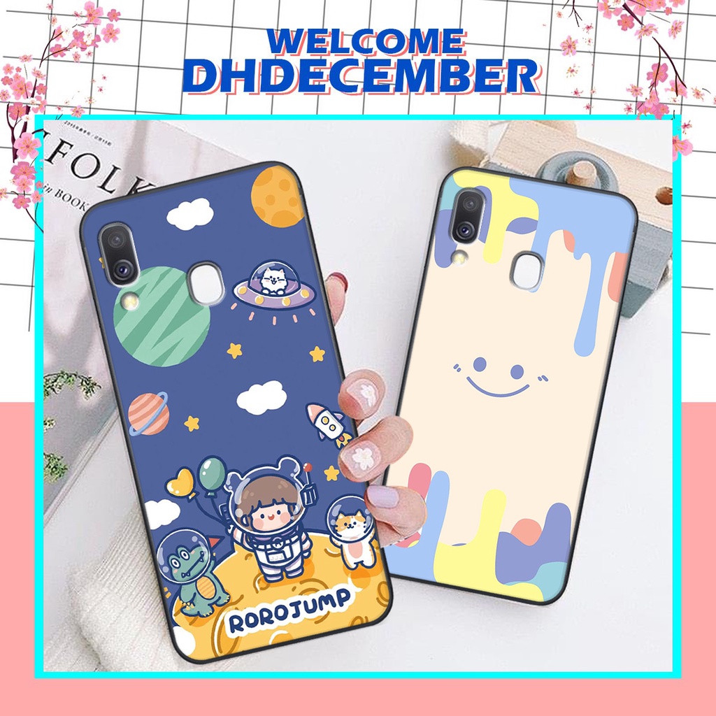 Ốp lưng Samsung A40 in hình tim, kẻ vuông mẫu mới CỰC XINH