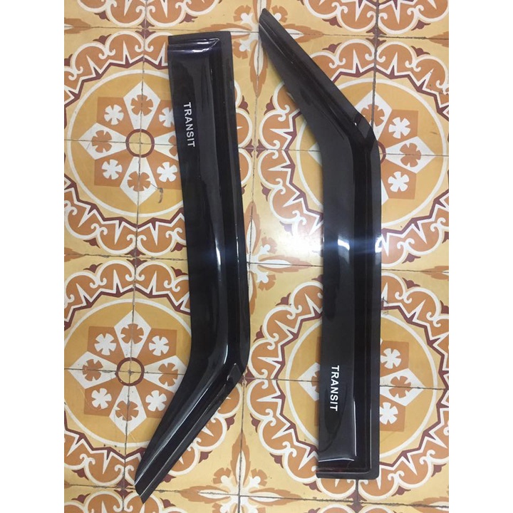 Bộ 2 vè che mưa nhựa đen hàng cao cấp dành cho xe Ford Transit 2014-2021