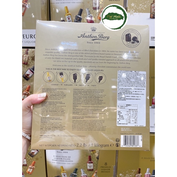 (HSD: 11/2023) Socola Rượu Anthon Berg Dark Chocolate Hộp 64 Chai (Mẫu mới 2021) - TW MALL