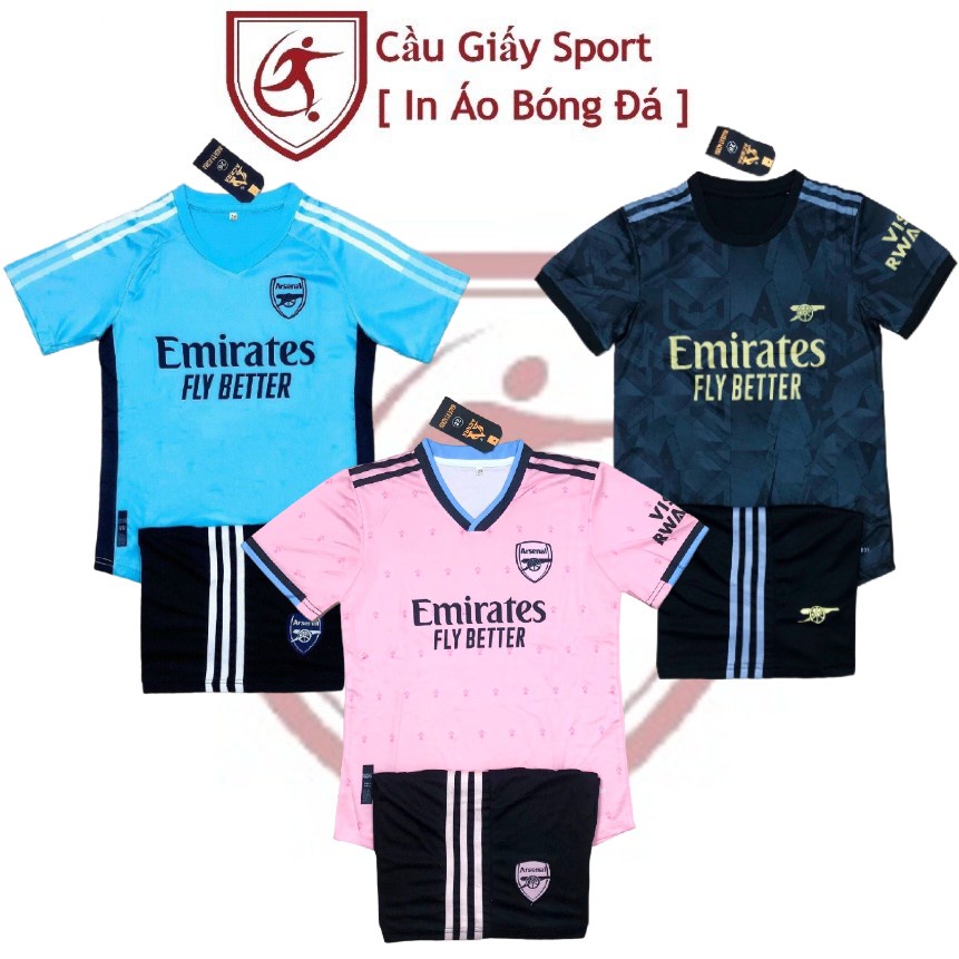 Bộ Quần Áo Bóng Đá Trẻ Em Thun Thái CLB Arsenal