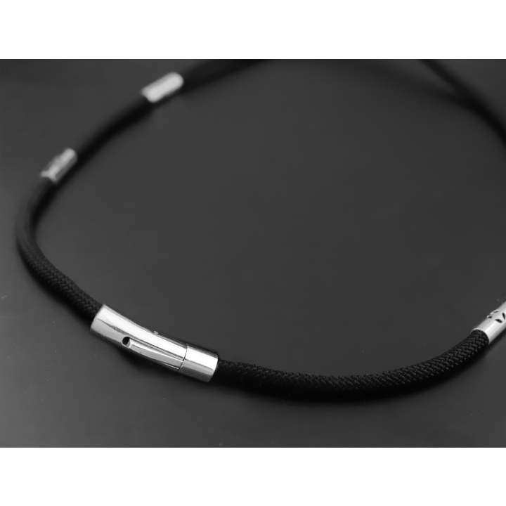 Dây chuyền dù thái 5 ly khóa vip bọc khoen inox hình đồng xu đem lại may mắn cho người đeo