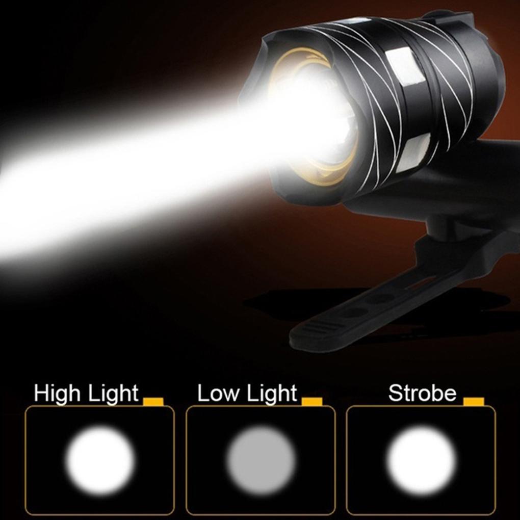 Đèn Pha LED XML T6 Cổng Sạc USB Chuyên Dụng Cho Xe Đạp