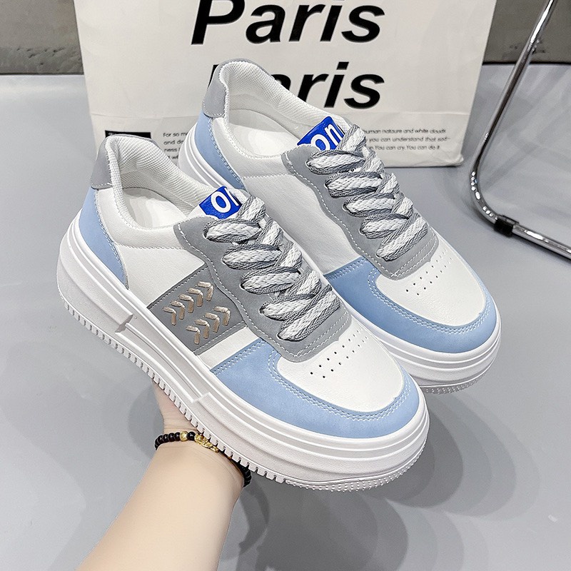 Giày sneaker nữ đế độn 3 màu basic phối màu trẻ trung năng động Hàn Quốc FLORA G37