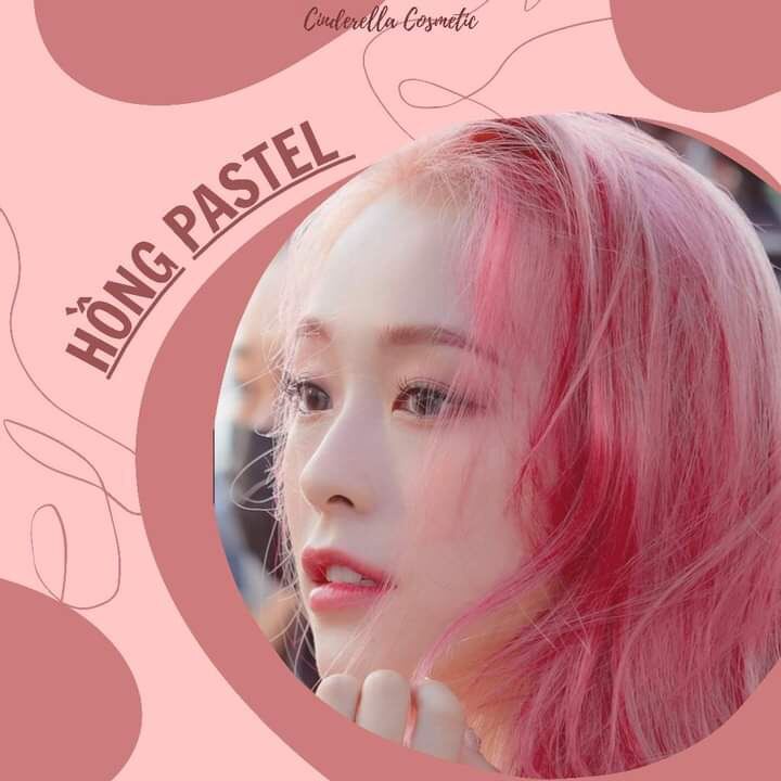 Thuốc nhuộm tóc Màu HỒNG  kèm oxy và gang tay