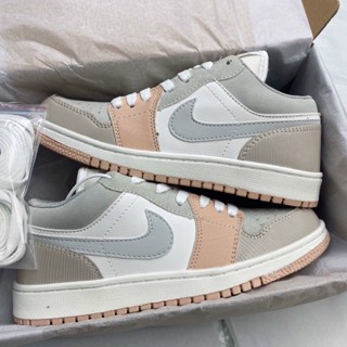 Giày thể thao jordan 1 milan cổ thấp, Giày jd1 milan màu hồng phấn mới bản đẹp