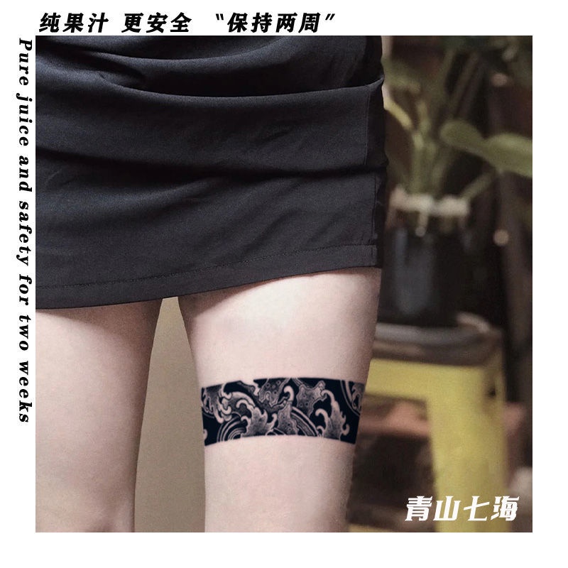 Sa Hình Xăm Dán Cánh Tay / Đùi Thảo Dược Bán Vĩnh Viễn Kháng Nước Chống Mồ Hôi Giữa 15 Ngày