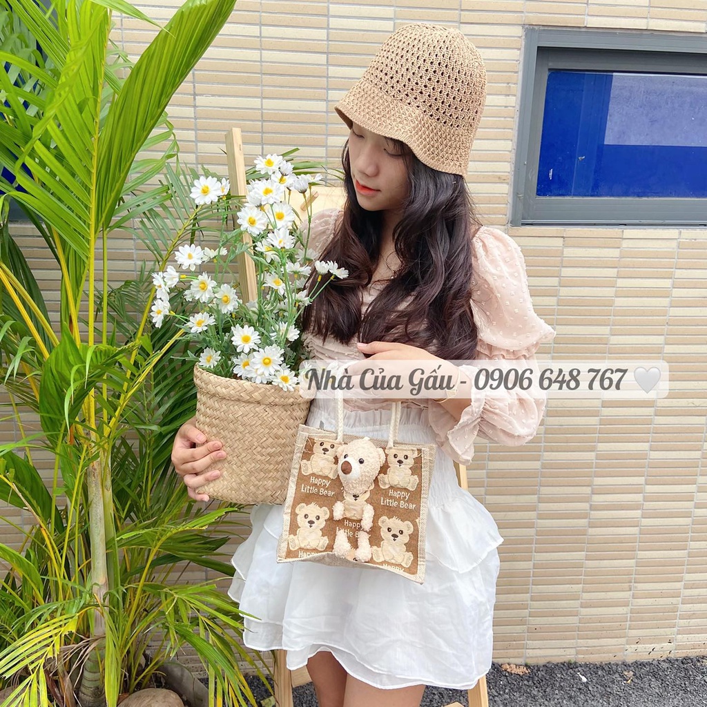 Nón bucket nữ đan lưới nhẹ, mỏng mát