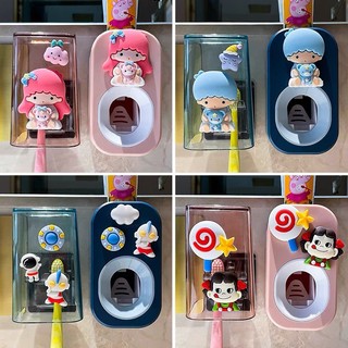 Bộ nhả kem đánh răng tự động siêu cute cho bé yêu, có tặng kèm cốc