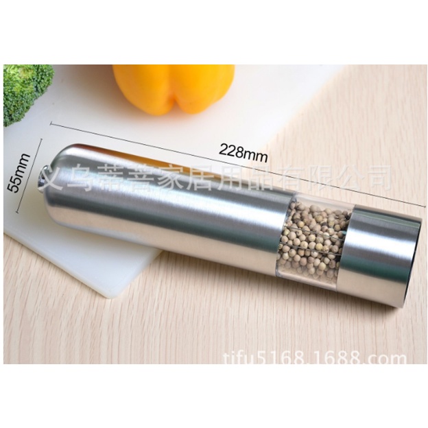 Máy xay, cối xay tiêu/muối chạy pin cao cấp, tiện dụng