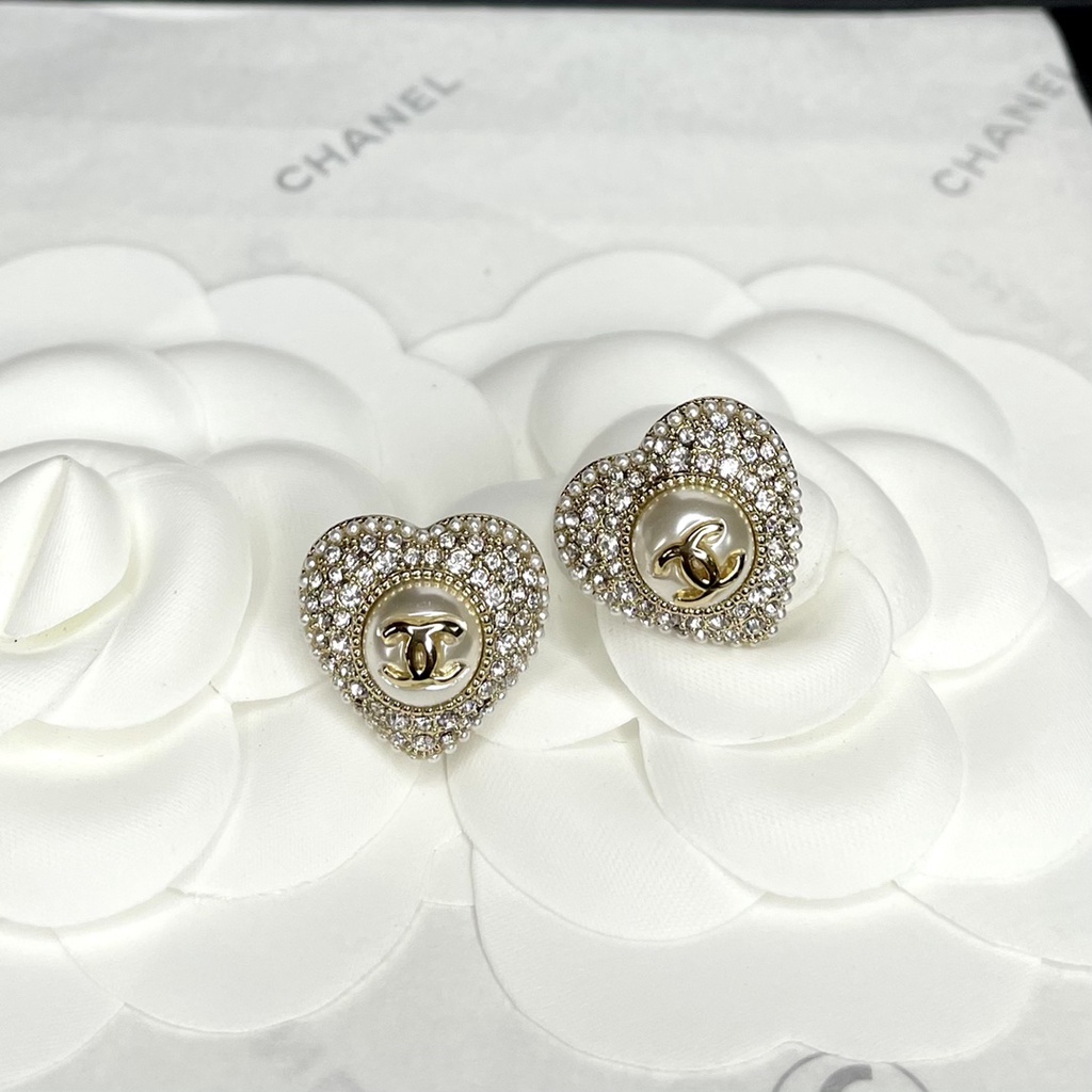 Đôi Bông Tai Mạ Bạc 925 Hình Trái Tim Đôi Khắc Chữ Thời Trang