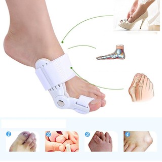 Nẹp thẳng ngón chân, 1 dụng cụ tách ngón chân cái Trắng/Đen (14cm)