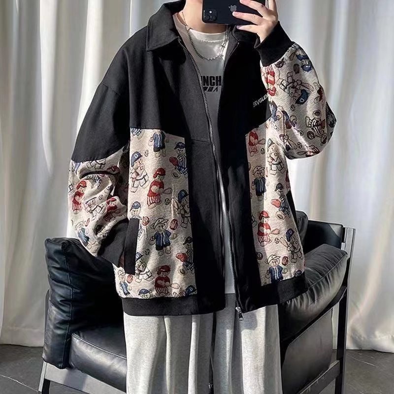 Áo Khoác Nam Tay Dài Cổ Vuông Phong Cách Nhật Bản Mới