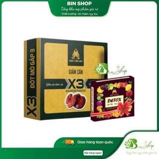 Giảm Cân slim X3 Đông Y Mộc Linh viên uống giảm cân nhanh cấp tốc trà thảo mộc