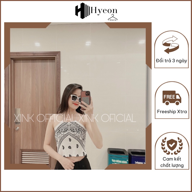 Áo yếm nữ thổ cẩm cột dây hở lưng sexy chất len tăm