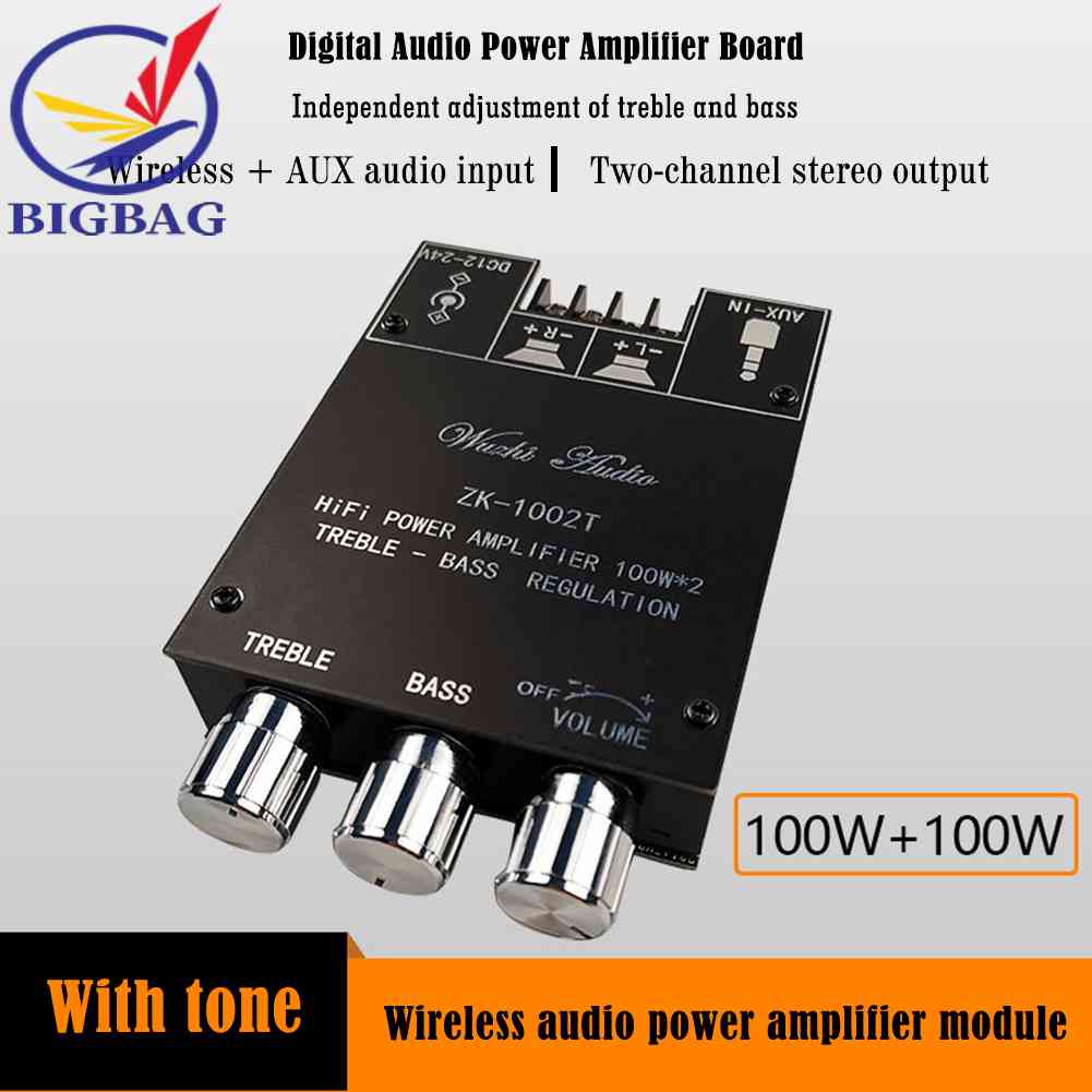 Bảng Mạch Khuếch Đại Âm Thanh ZK-1002T HIFI 2.0 Kênh 100Wx2 Chuyên Dụng