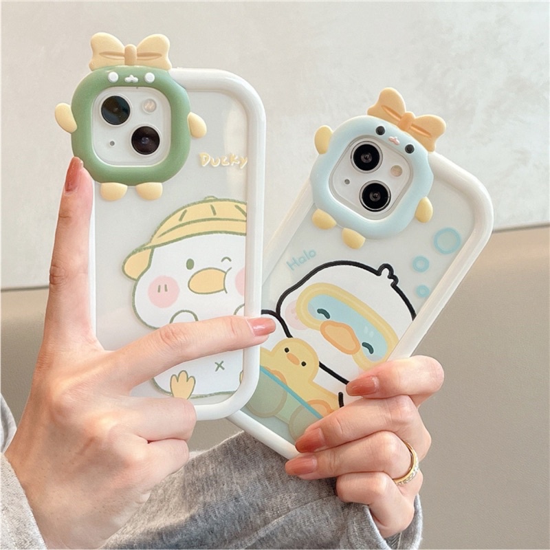 Ốp Lưng Nơ Trong Suốt Ducky - Đủ dòng ĐT ( Iphone, Samsung, Oppo, Vivo)