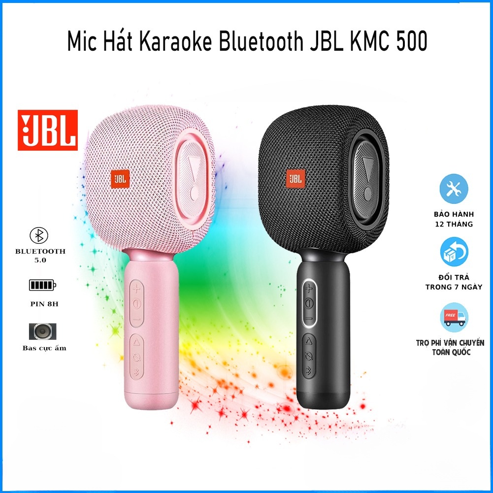 Mic Hát Karaoke Bluetooth JBL KMC-500 Micro Không Dây Cao Cấp