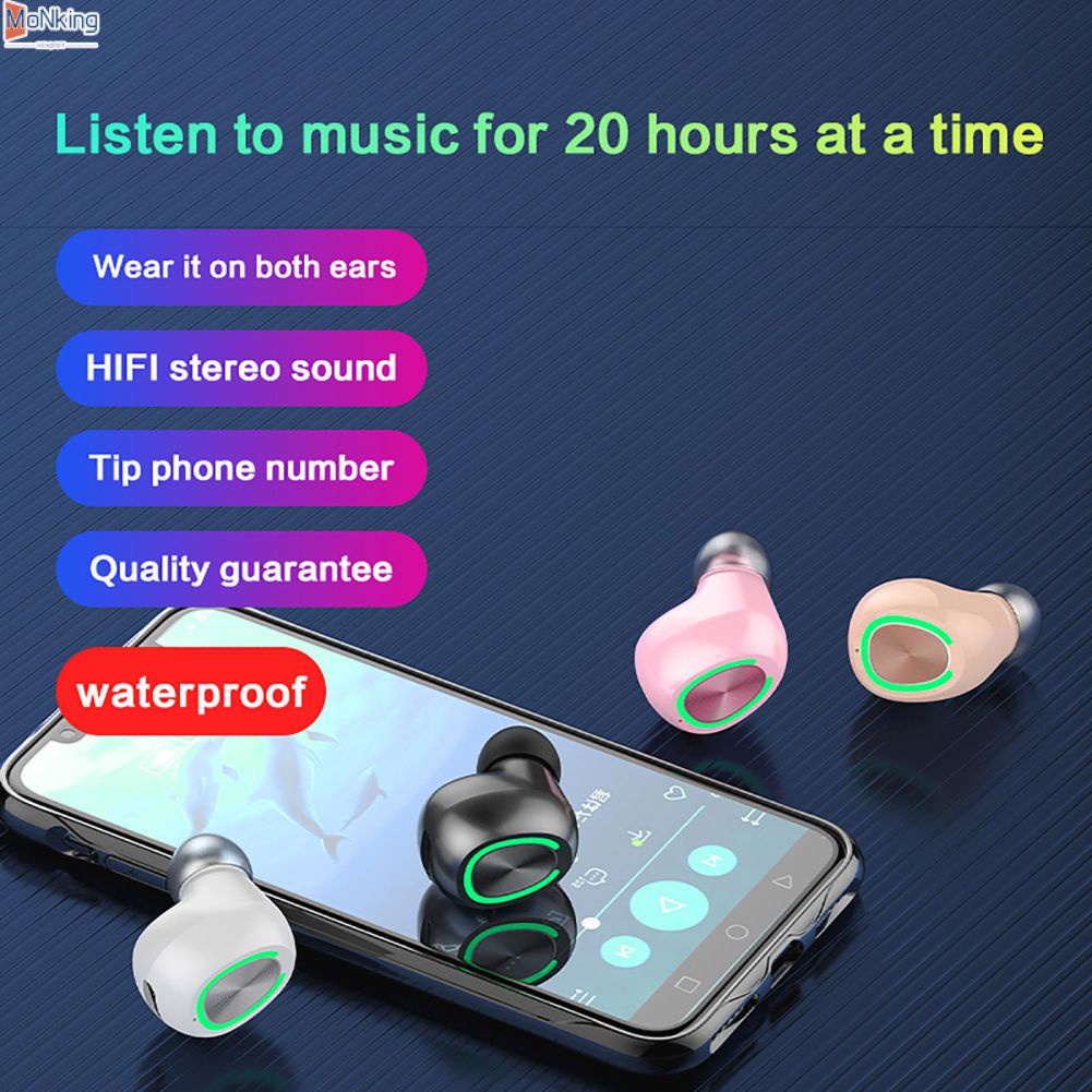 X6 Tai Nghe Không Dây Bluetooth Có Micro Mini Đĩa Đơn Trong Tai Tai Nghe Nhét Tai Dành Cho Điện Thoại Thông Minh ^ MK ^