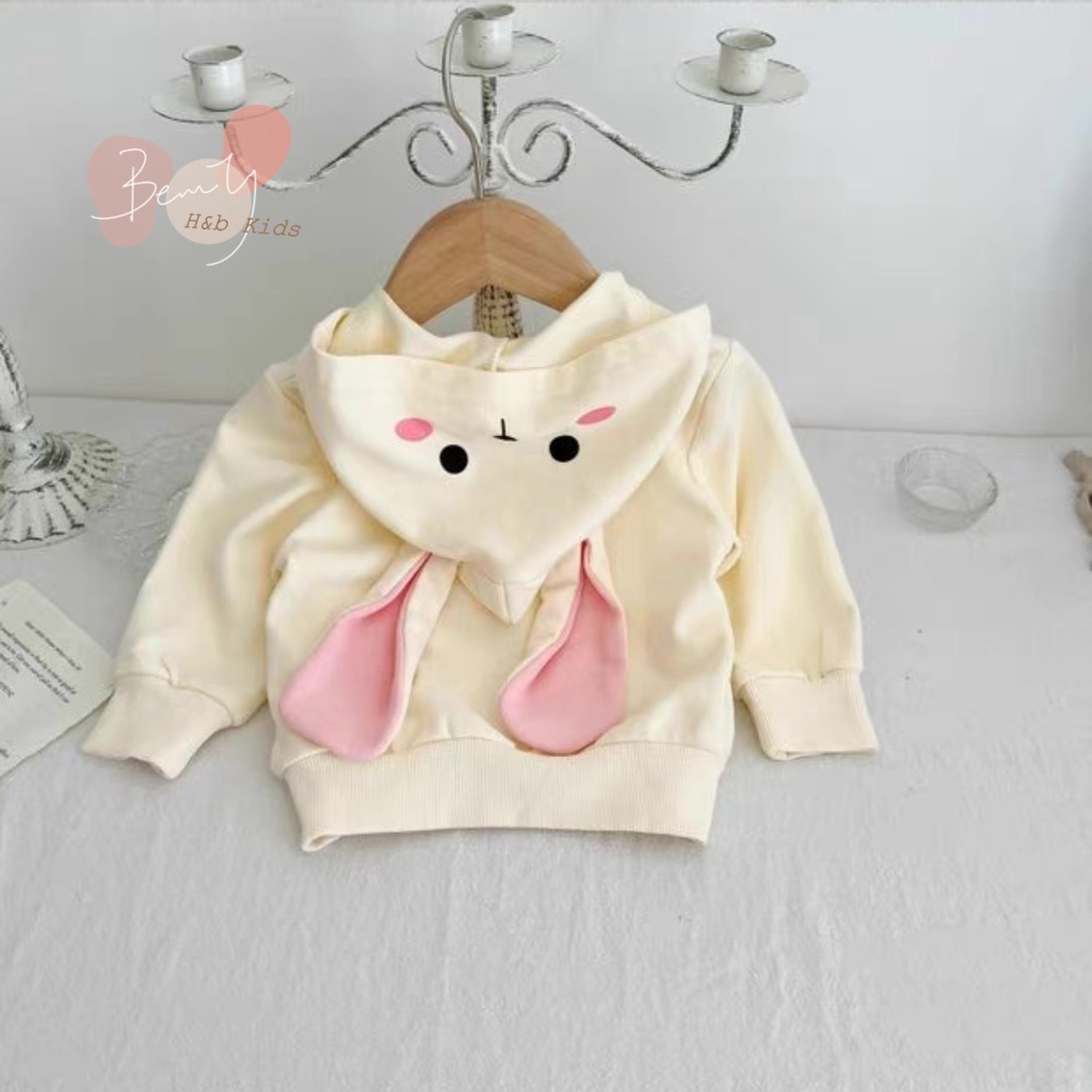 Áo khoác thu đông cho bé gái TAI Lợn chất nỉ da cá có mũ dễ thương 7 - 20kg