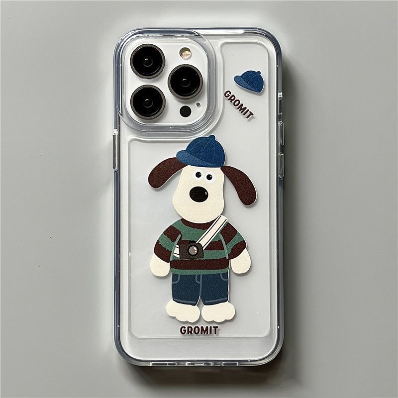 Ốp Điện Thoại Trong Suốt Hình Chú Chó Gromit Cho iphone 14ProMax 14Plus 13 11 12 7Plus X XR XS Max 8 7