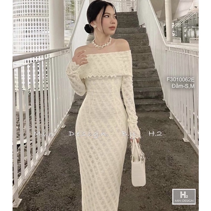 Đầm body dáng dài cổ bẻ tay con