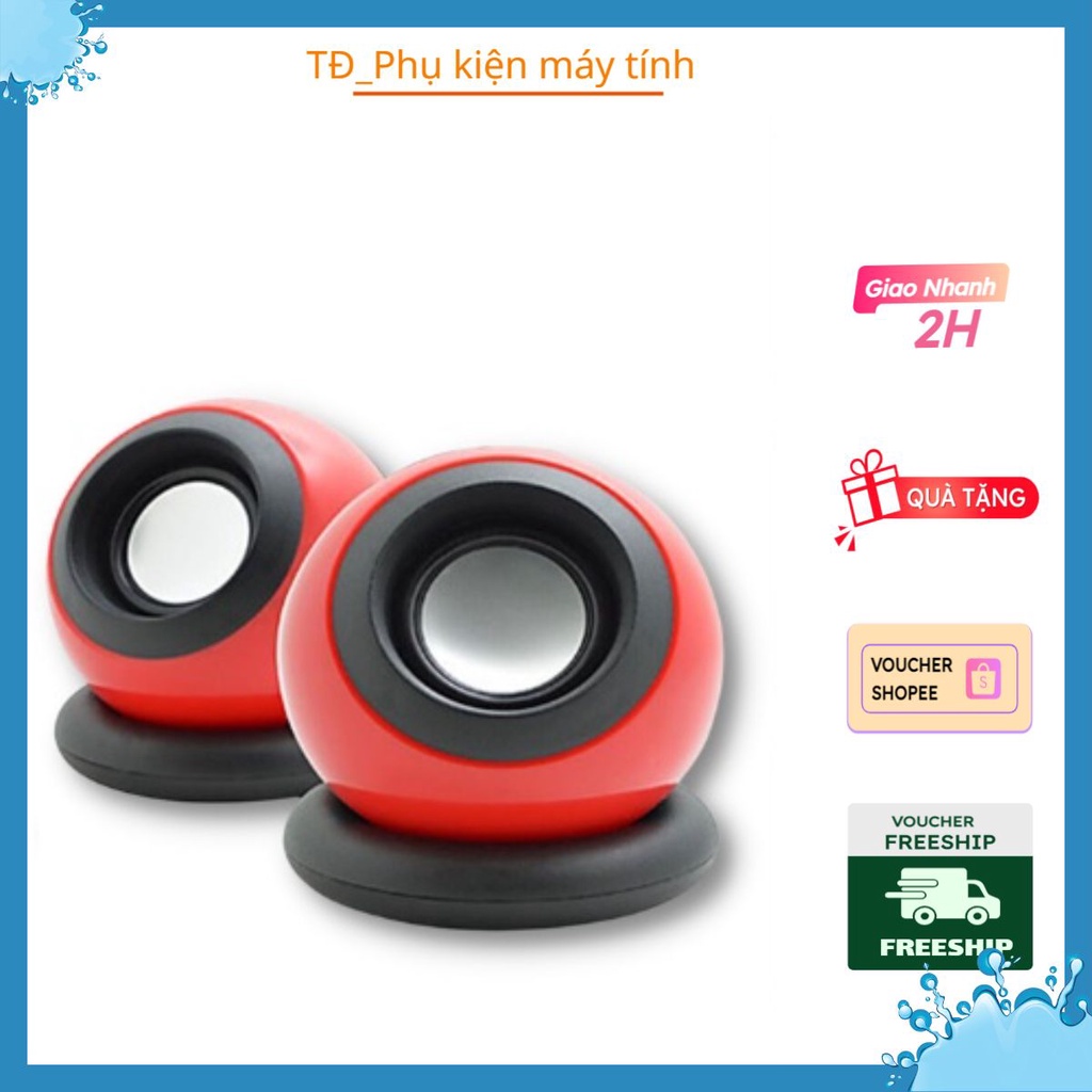 Loa vi tính - Loa máy tính 2.0 quả táo YST- 1022 D-08L Mini Âm Thanh Chất Lượng - BH 6 Tháng