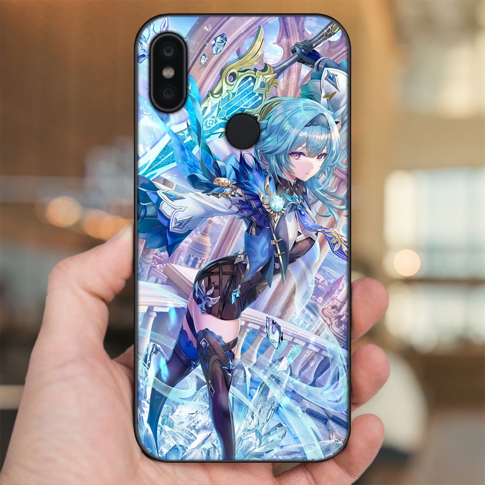 Ốp lưng Xiaomi Redmi S2 viền đen in hình Eula Genshin Impact