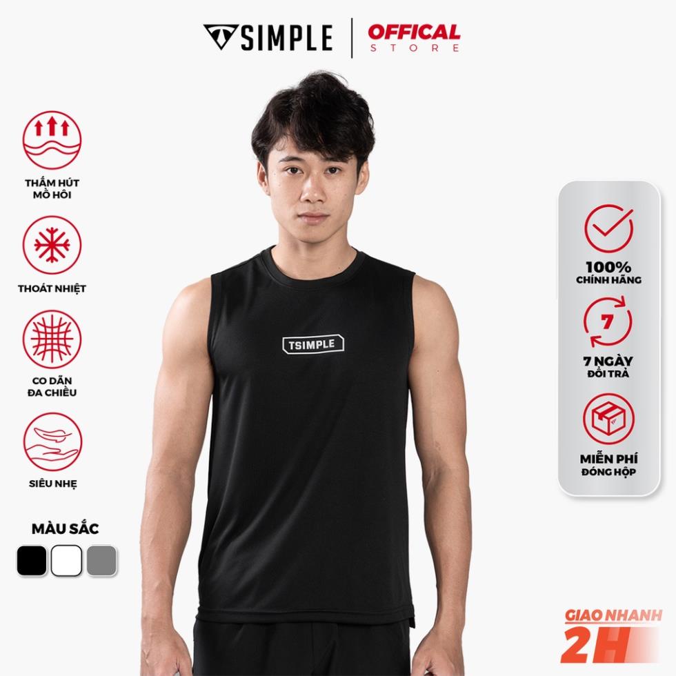 Áo Ba Lỗ Nam TSIMPLE sát nách tập gym vải thun lạnh thể thao thoáng mát co giãn thấm hút mồ hôi ALHP1 *