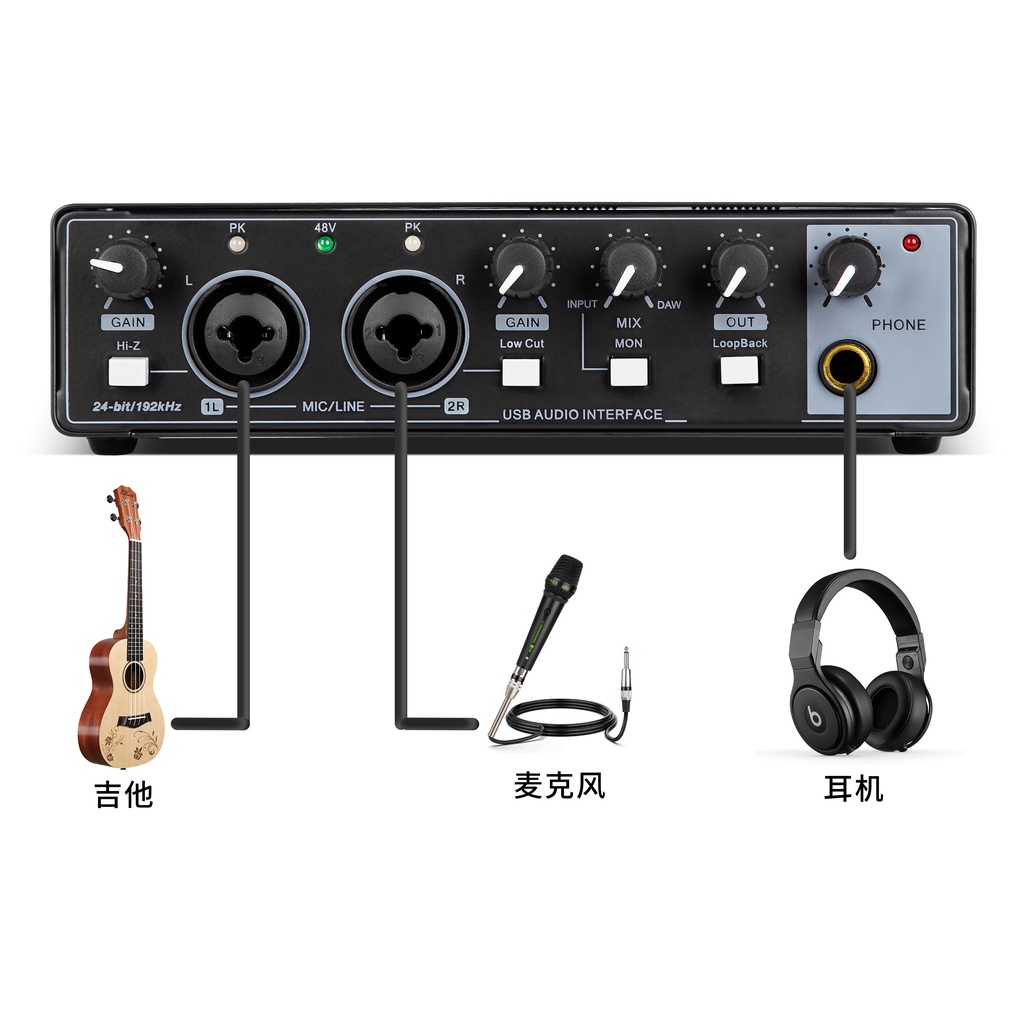 Thẻ Ghi Âm Giao Diện GAX-MD22 Cổng USB Chuyên Dụng Cho Đàn Guitar