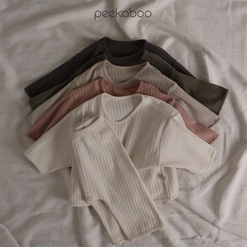 Bộ dài tay Hàn Quốc phom rộng cho bé Peekaboo Friend