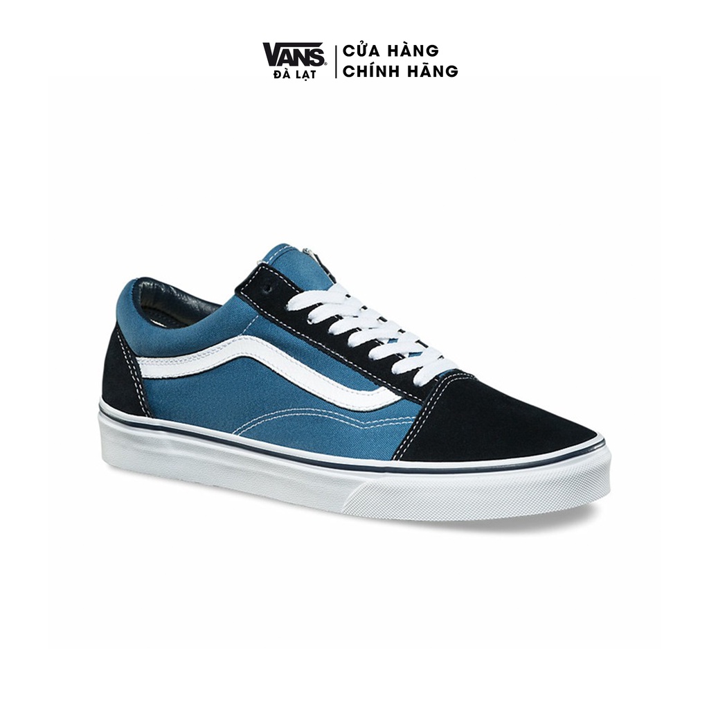 Giày Sneaker Vans Unisex - Vans Old Skool Navy canvas chính hãng fullbox - VN000D3HNVY