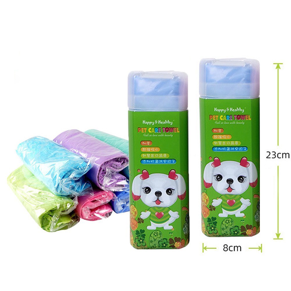 Khăn Tắm Cho Chó Mèo Siêu Thấm Hút Có Hộp Tiện Lợi Tiết Kiệm Thời Gian susi_pet_shop