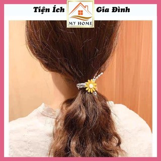 Dây thun cột tóc hoa cúc Hàn Quốc, đồ buộc tóc thời trang