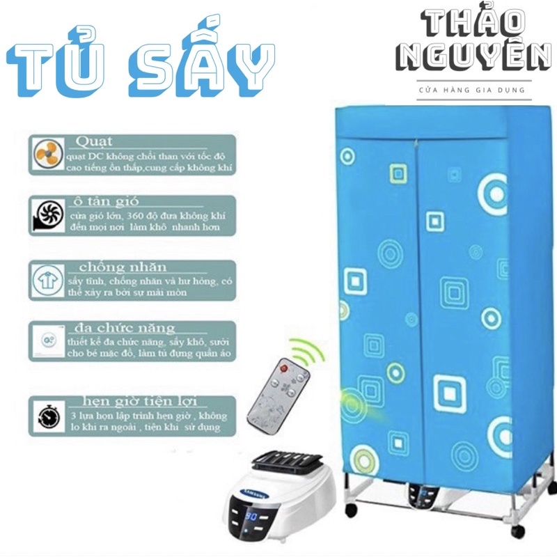 Tủ sấy quần áo có điều khiển từ xa