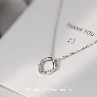 Dây chuyền bạc Tứ giác đính đá, Dây chuyền Tiệm bạc 21Centimeters
