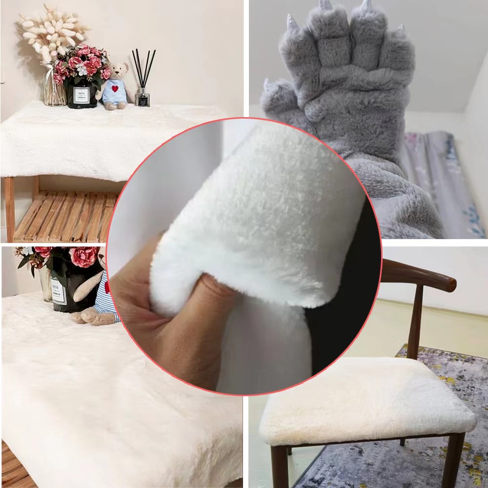 Vải Lông Thỏ Nhân Tạo Siêu Mềm Dày 13mm Làm Thủ Công