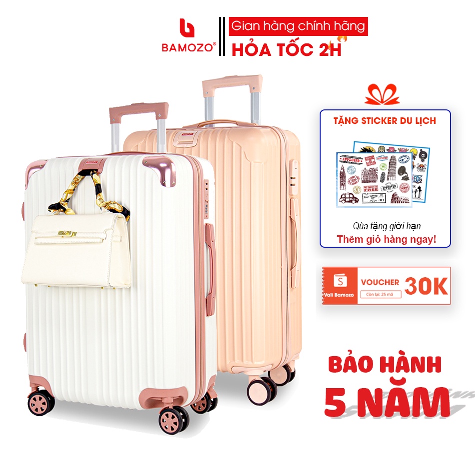 Vali Du Lịch Size 20, Size24 Bamozo 8809/8801c Cao Cấp, Vali Kéo Nhựa Rẻ Bền Đẹp- Bảo Hành 5 Năm