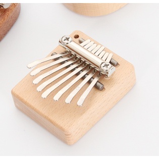 Đàn kalimba 8 phím cơ bản cute có thể treo móc khóa quà tặng- Mẫu 2 gỗ Tràm